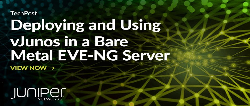 In this TechPost article, you will discover how to use EVE-NG, a network emulation software that supports multivendor devices to deploy vJunos-switch and vJunosEvolved devices.
Discover how to integrate them with Juniper Apstra to streamline #DataCenter operations: 