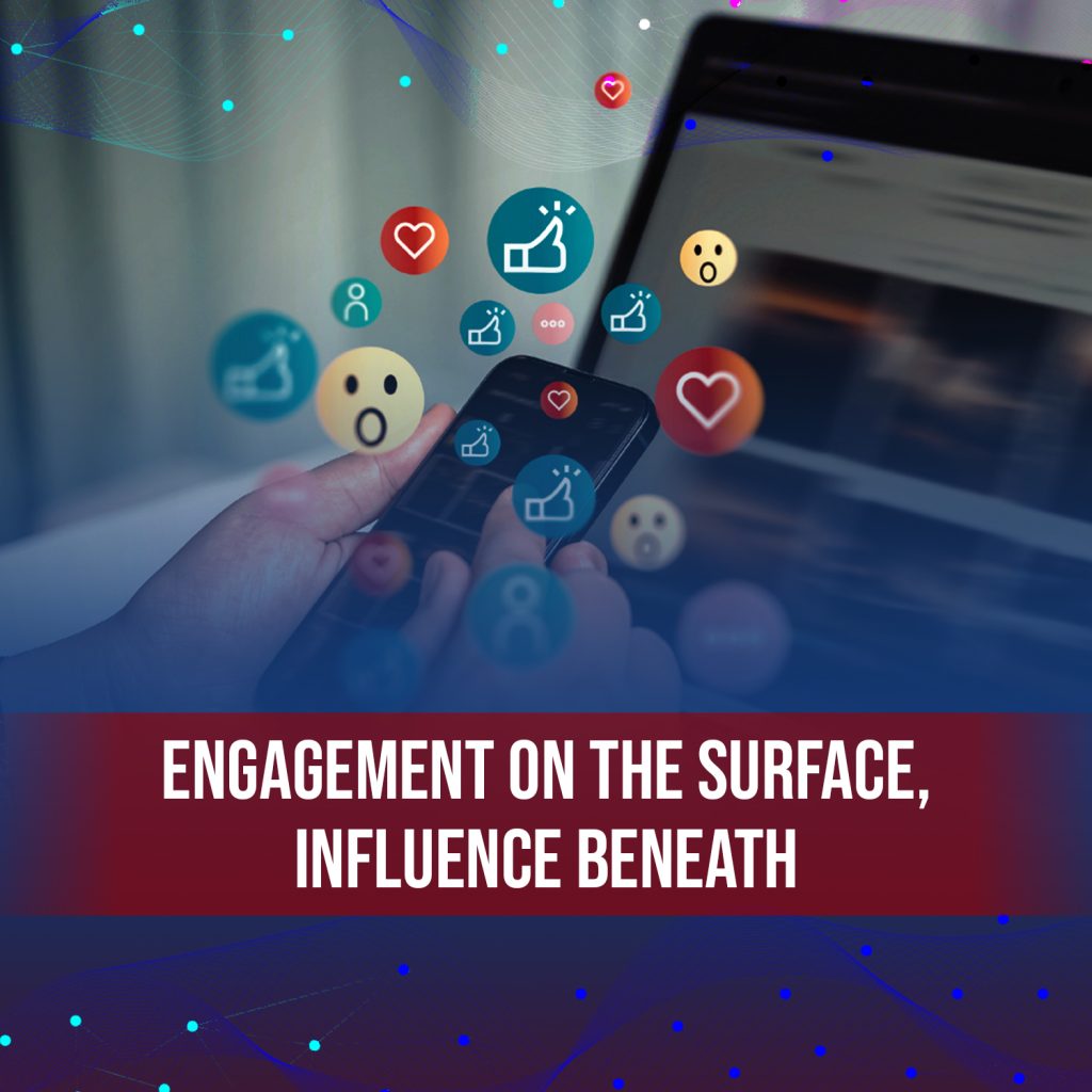 Online content drives engagement, but influence on people’s mind deepens